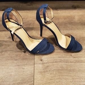 Denim heels